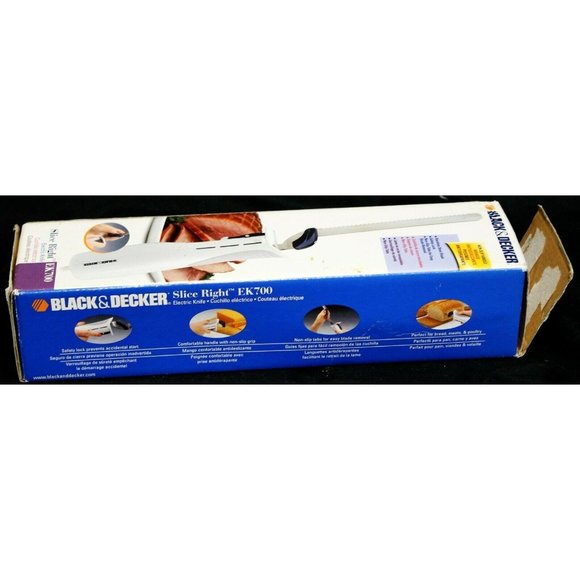 Black & Decker Slice Right Electric Knife EK700 Stainless Steel EZ Grip Tabs - Picture 2 of 12